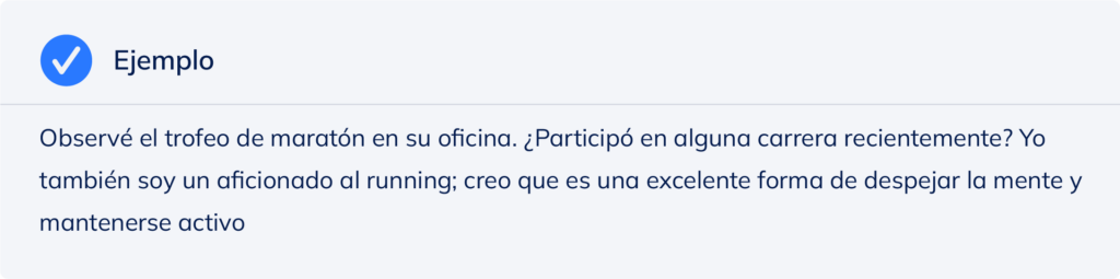 Ejemplo para responder a la pregunta “Háblame de ti” en una entrevista.