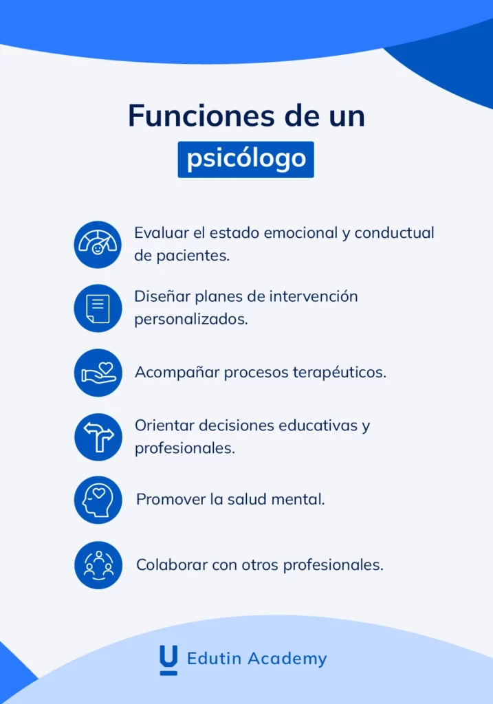 Funciones principales de un psicólogo