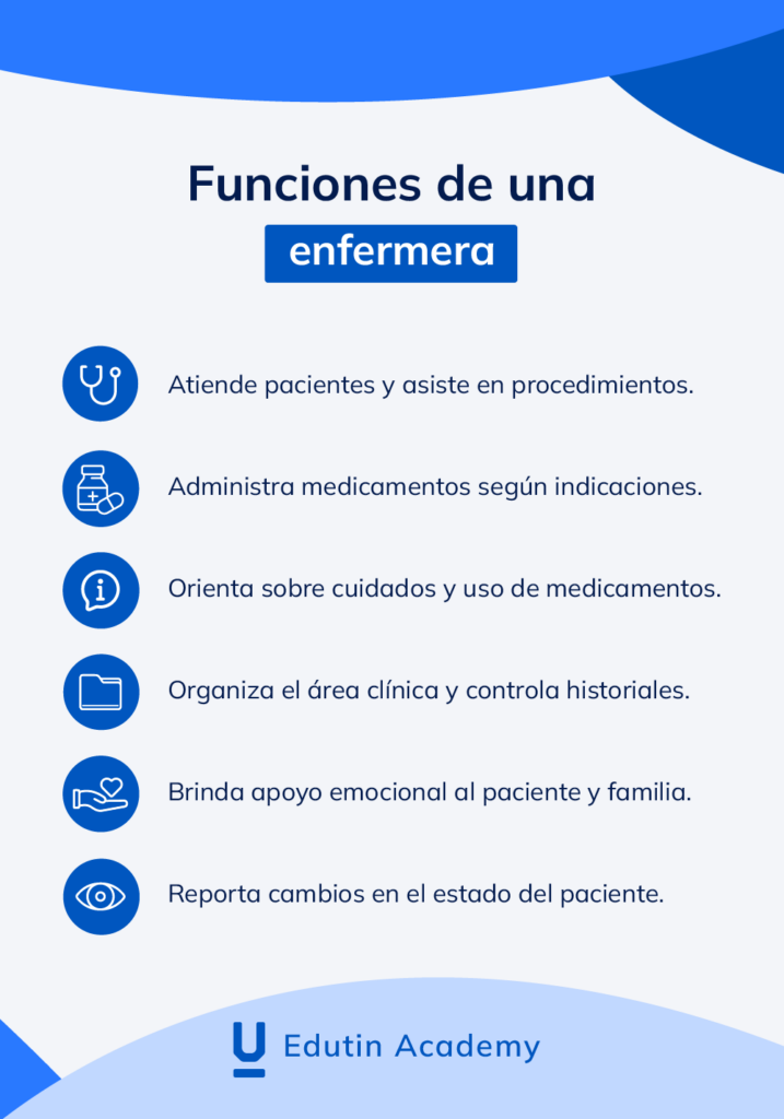 Funciones principales de una enfermera