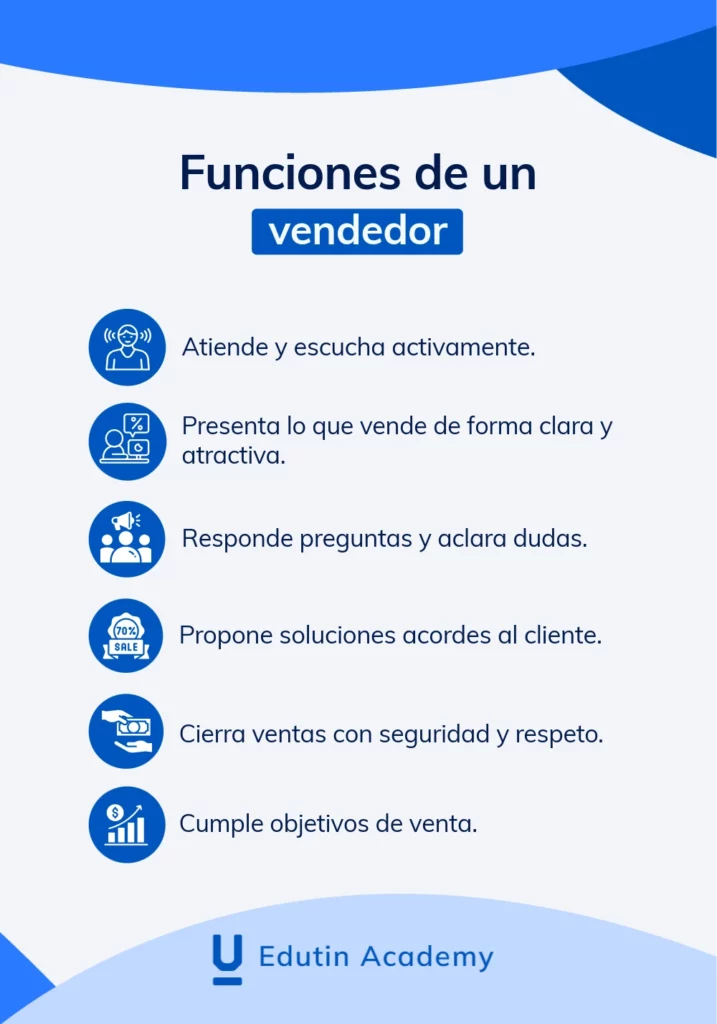 Funciones principales de un vendedor