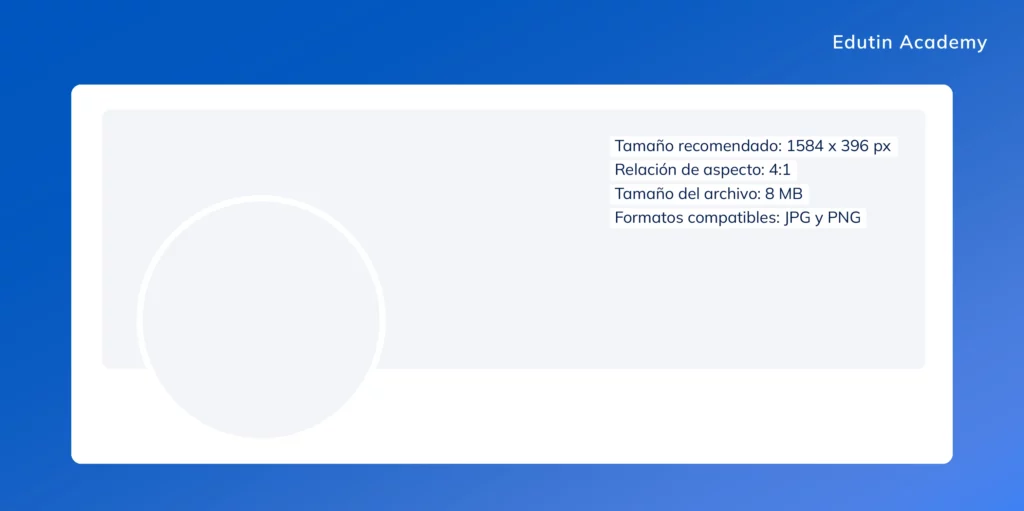 Guía de dimensiones recomendadas para la portada de LinkedIn.
