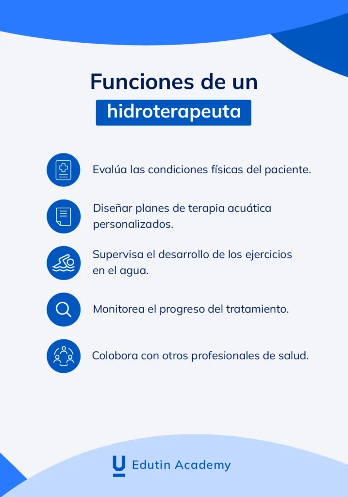 Funciones principales de un hidroterapeuta